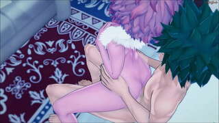 Izuku Midoriya המזוין שלו חמוד חבר צוות מינה בקיר - MHA הנטאי.