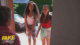 Fake Hostel Hot Threesome with Perfect Tits Stacey Cruz and Romy Indy