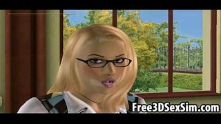 Kayente 3D kolegio kaminda un ébano bes aporta tonto