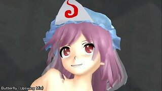 Di karga di e cornes pa &quot; 【MMD】Saigyoji Yuyuko vs Pero Kabai Máquina【R-18】